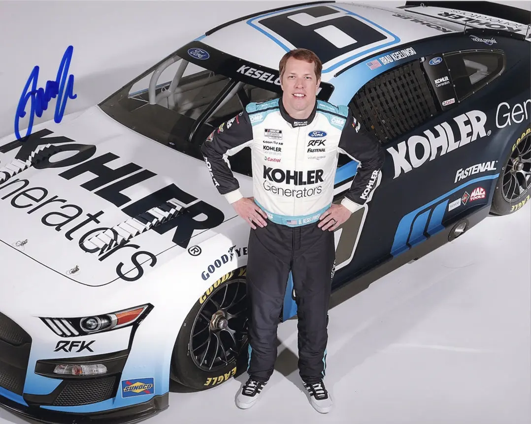 Autographed 2022 Brad Keselowski #6 Kohler Generators Nascar Media Day (Rfk Racing Team) Signed 8X10 Inch Picture Nascar Glossy Photo With Coa 1
