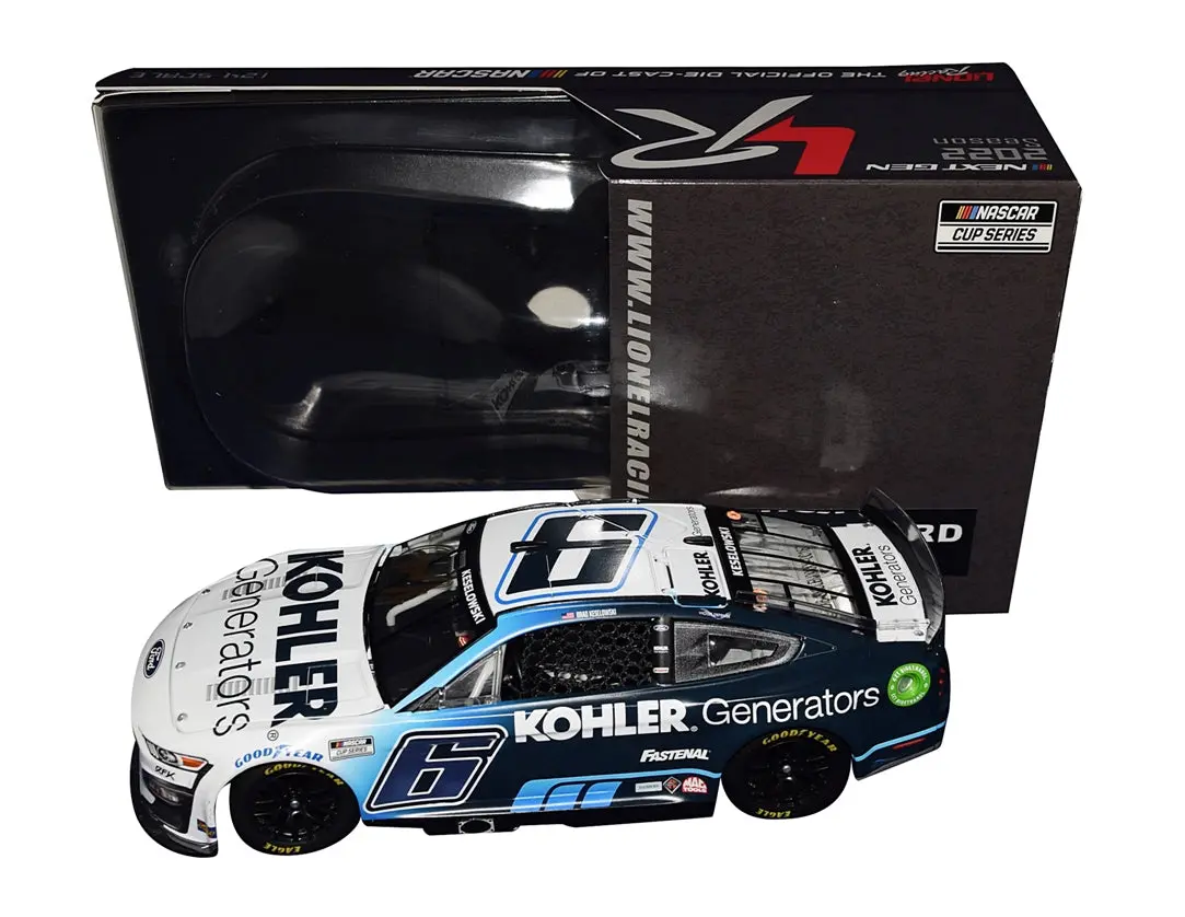 Autographed 2022 Brad Keselowski #6 Kohler Generators (Next Gen Mustang) Rfk Racing Signed Lionel 1/24 Scale Nascar Diecast Car With Coa (#187 Of Only 888 Produced) 1
