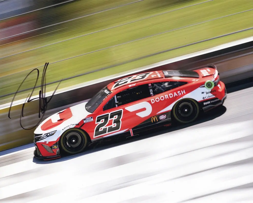 Autographed 2022 Bubba Wallace #23 Next Gen Car Door Dash (23Xi Racing) Signed 8X10 Inch Picture Nascar Glossy Photo With Coa 1