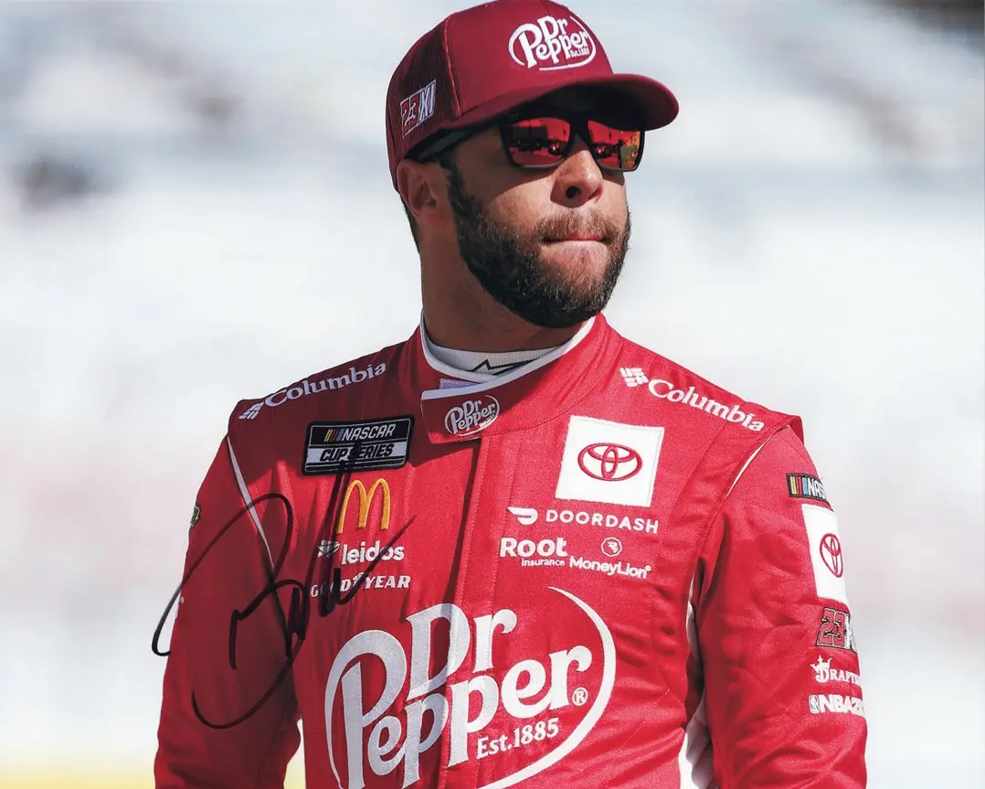 Autographed 2022 Bubba Wallace #23 Richmond Raceway Dr. Pepper Firesuit (Pit Road) 23Xi Racing Signed 8X10 Inch Picture Nascar Glossy Photo With Coa 1