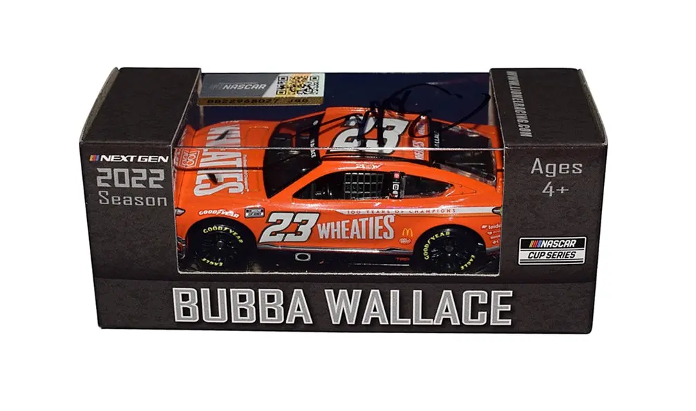 Autographed 2022 Bubba Wallace #23 Wheaties Toyota (Next Gen Car) 23Xi Racing Signed Action 1/64 Scale Nascar Diecast Car With Coa 1