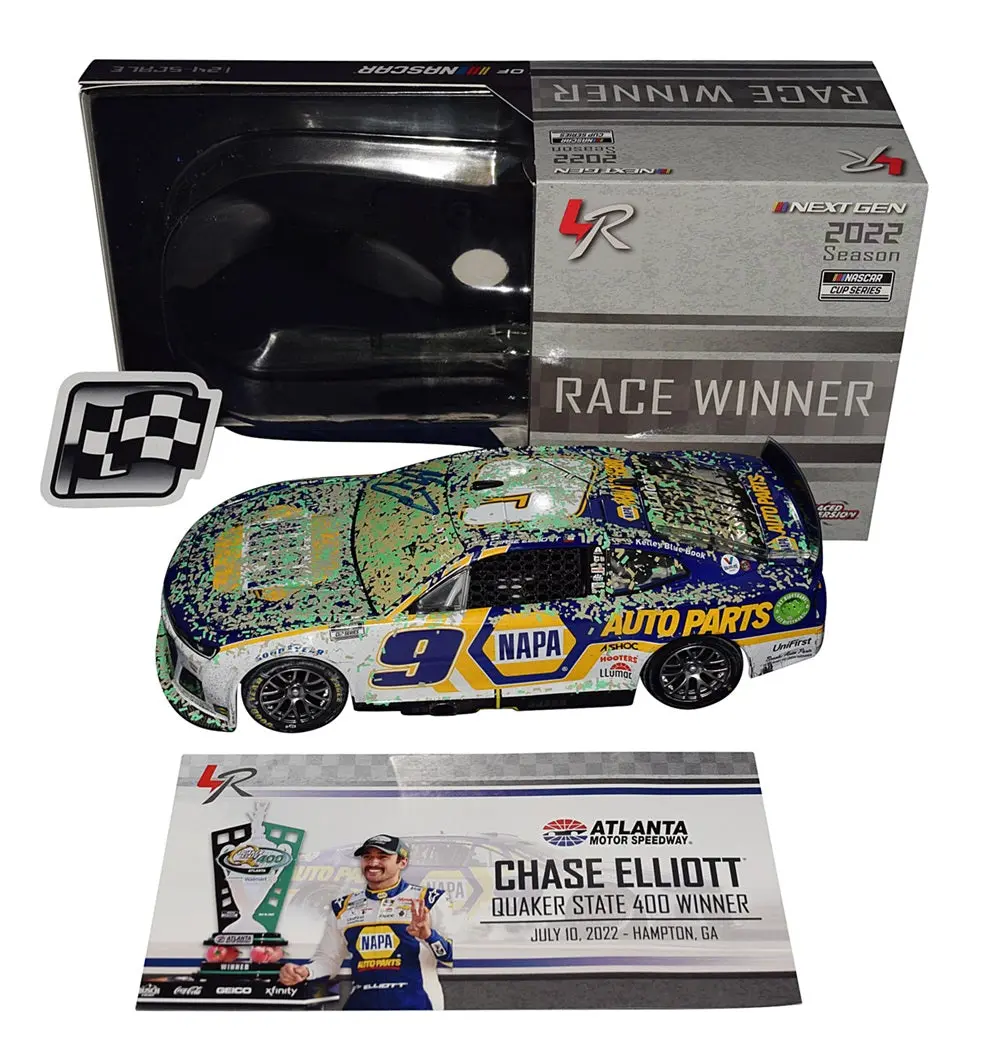 Autographed 2022 Chase Elliott #9 Napa Racing - Atlanta Win (Raced Version) Signed Lionel 1/24 Scale Nascar Diecast Car With Coa (1 Of Only 1,140 Produced) 1