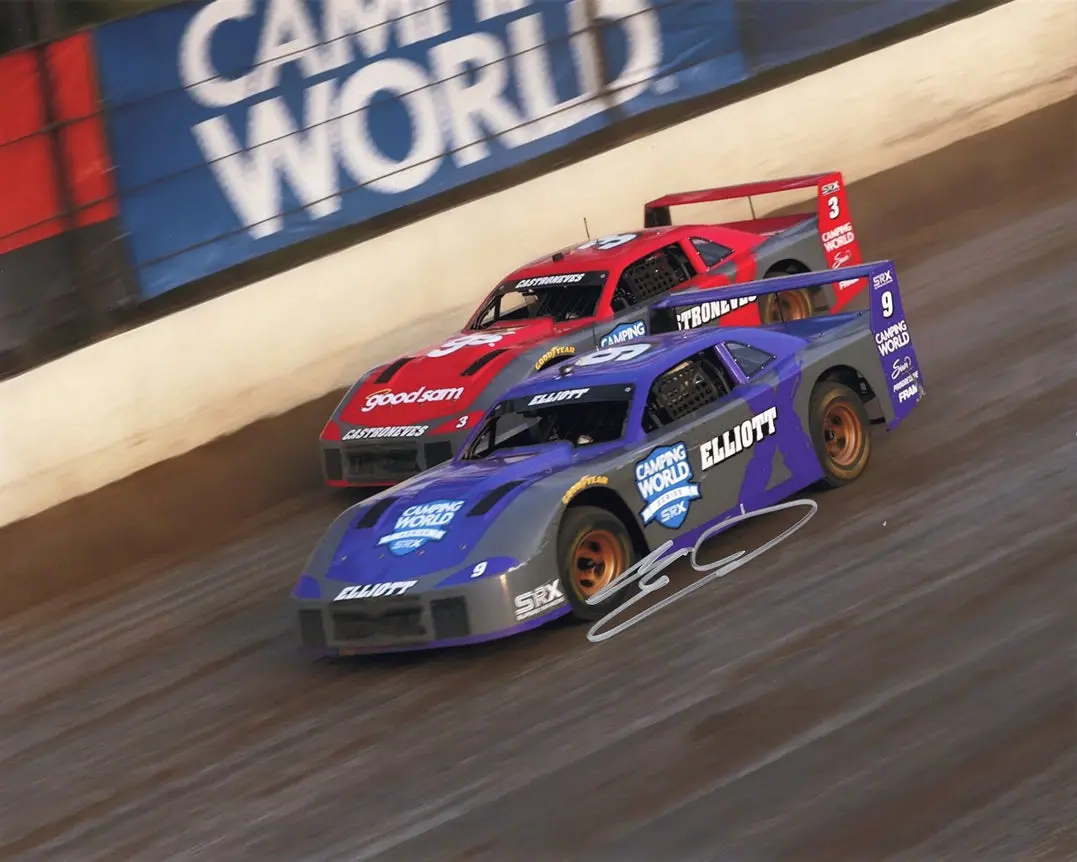 Autographed 2022 Chase Elliott #9 Superstar Racing Experience Dirt Track Race (Srx Series) Signed 8X10 Inch Picture Nascar Glossy Photo With Coa 1