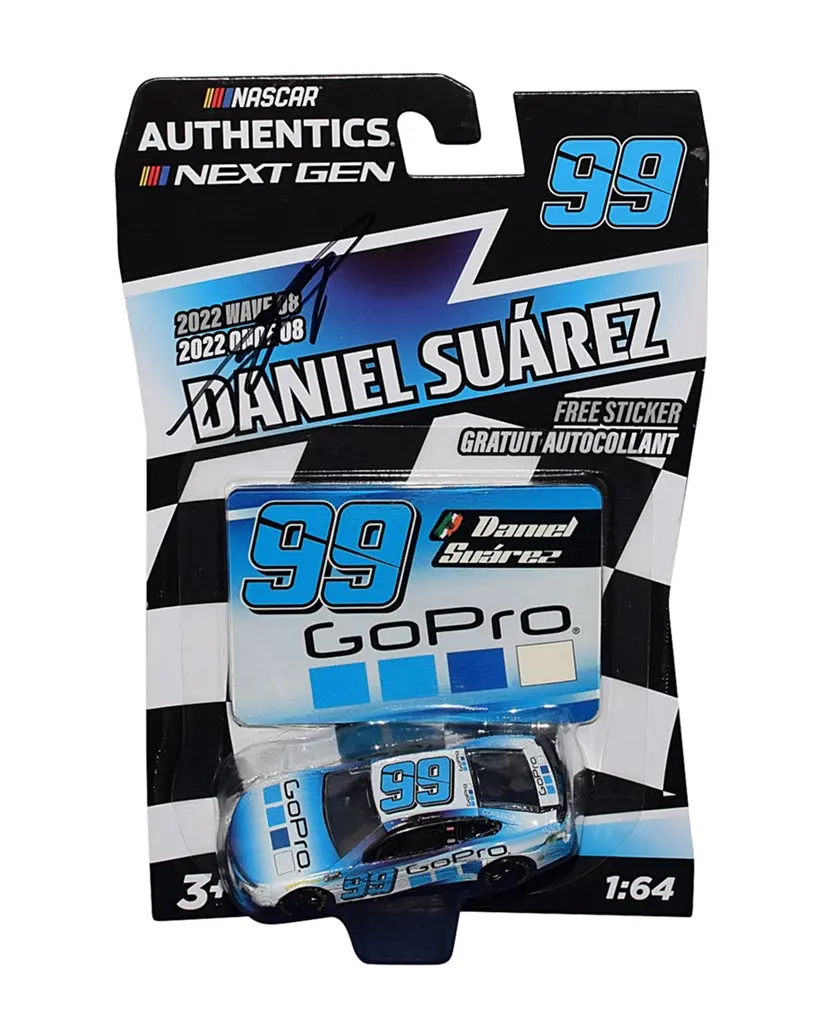 Autographed 2022 Daniel Suarez #99 Gopro Racing (Next Gen Car) Trackhouse Team Wave 8 Signed Nascar Authentics 1/64 Scale Collectible Diecast Car With Coa 1