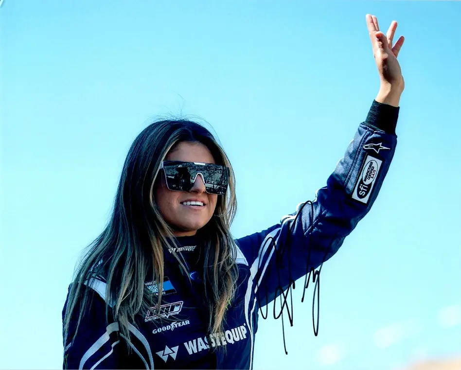 Autographed 2022 Hailie Deegan #1 Wastequip Racing Bristol Dirt Truck Race (Driver Introductions) Signed 8X10 Inch Picture Nascar Glossy Photo With Coa 1