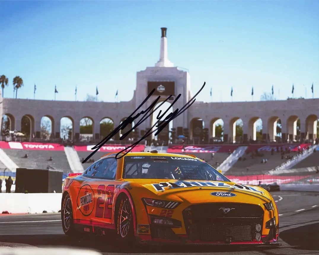 Autographed 2022 Joey Logano #22 Pennzoil Racing Clash At The La Coliseum Win (Inaugural Event) Los Angeles Race Signed 8X10 Inch Picture Nascar Glossy Photo With Coa 1