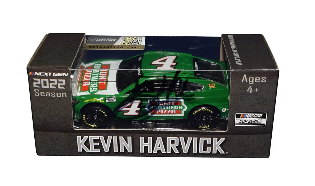 Autographed 2022 Kevin Harvick #4 Hunt Brothers Pizza Racing (Next Gen Mustang) Signed Action 1/64 Scale Nascar Collectible Diecast Car With Coa 1