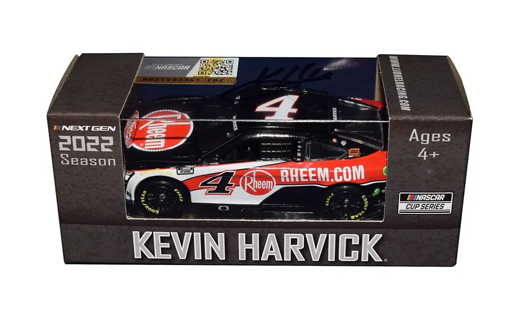 Autographed 2022 Kevin Harvick #4 Rheem Racing (Next Gen Mustang) Signed Action 1/64 Scale Nascar Diecast Car With Coa 1