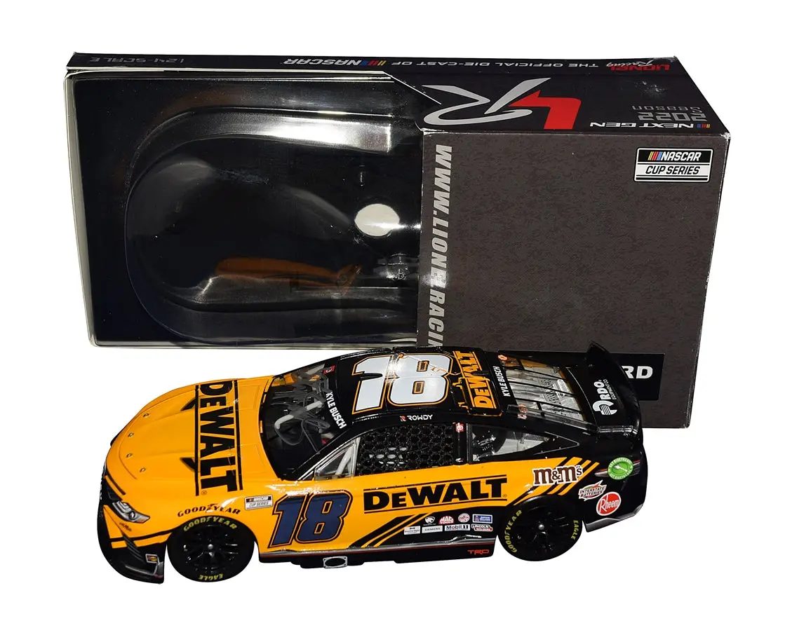 Autographed 2022 Kyle Busch #18 Dewalt Racing  (Joe Gibbs Final Season) Signed Lionel 1/24 Scale Nascar Diecast With Coa (1 Of Only 564 Produced) 1