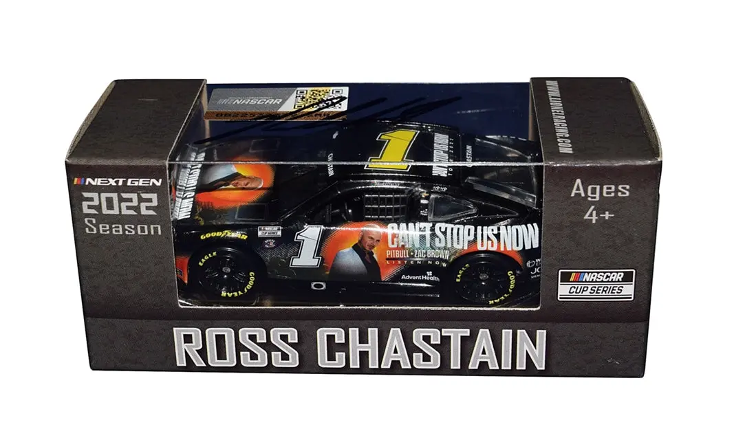 Autographed 2022 Ross Chastain #1 Pitbull World Tour (Can't Stop Me Now) Next Gen Signed Action 1/64 Scale Nascar Diecast Car With Coa 1