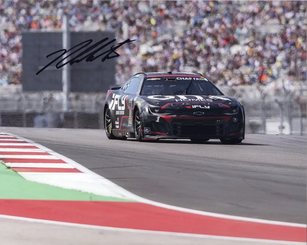 Autographed 2022 Ross Chastain #1 Trackhouse Racing Circuit Of The Americas Race Win (Road Couse) 1St Career Victory Signed 8X10 Inch Picture Nascar Glossy Photo With Coa 1