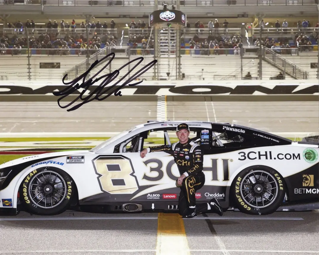 Autographed 2022 Tyler Reddick #8 Richard Childress Racing Daytona International Speedway (Daytona 500 Pit Road) 3Chi Team Signed 8X10 Inch Picture Nascar Glossy Photo With Coa 1