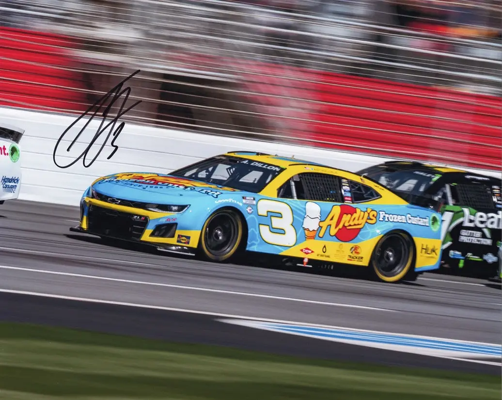 Autographed 2023 Austin Dillon #3 Andy's Frozen Custard (Rcr Team) Signed 8X10 Inch Picture Nascar Photo With Coa 1