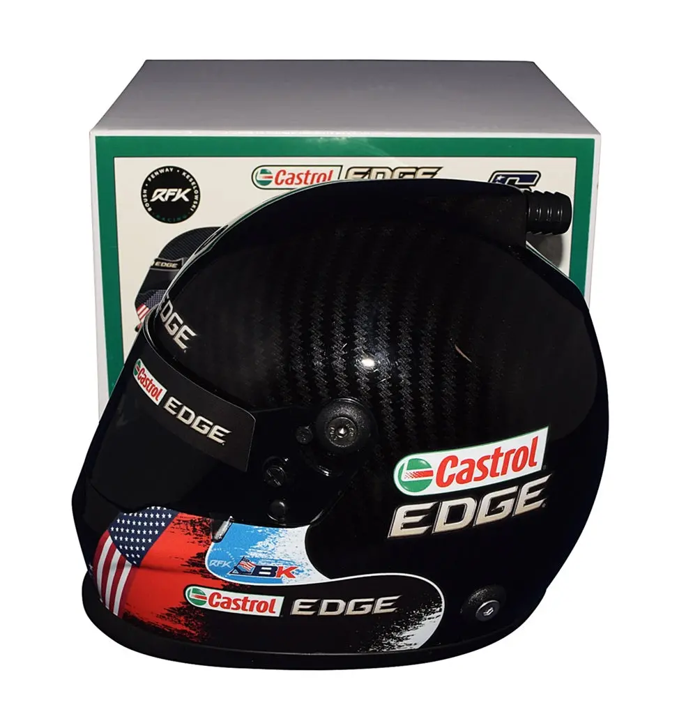 Autographed 2023 Brad Keselowski #6 Castrol Edge Racing (Rfk Team) Signed Official Nascar Replica Mini Helmet With Coa 1