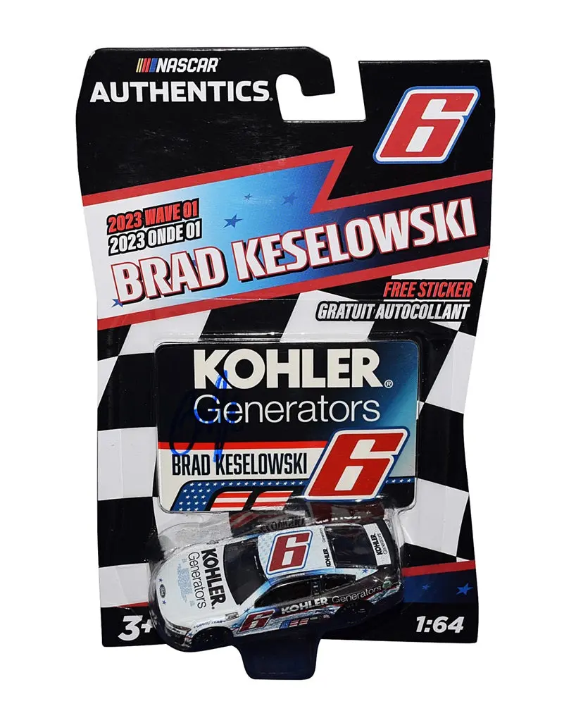 Autographed 2023 Brad Keselowski #6 Kohler Generators Patriotic Usa (Rfk Team) Wave 01 Signed Nascar Authentics 1/64 Scale Diecast Car With Coa 1