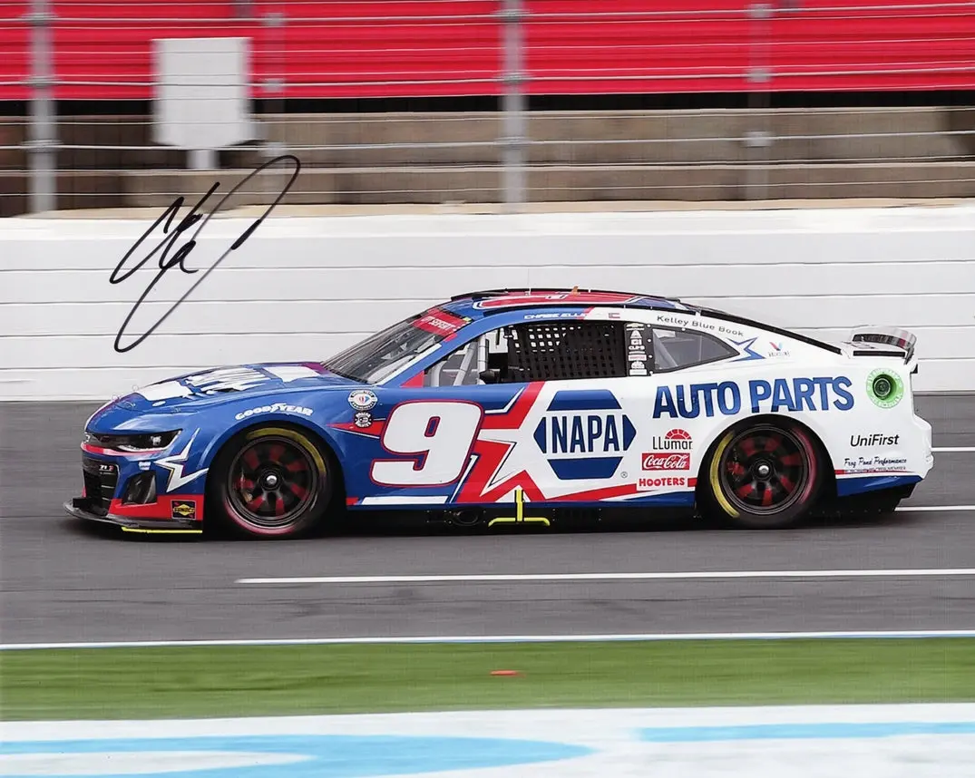 Autographed 2023 Chase Elliott #9 Napa Racing Coca-Cola 600 (Patriotic Usa Car) Signed 8X10 Inch Picture Nascar Photo With Coa 1