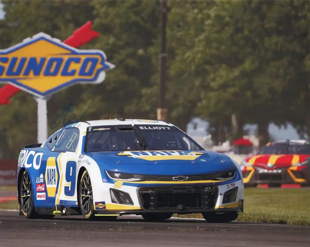 Autographed 2023 Chase Elliott #9 Napa Trico Racing Watkins Glen (Road Course) Signed 8X10 Inch Picture Nascar Photo With Coa 1