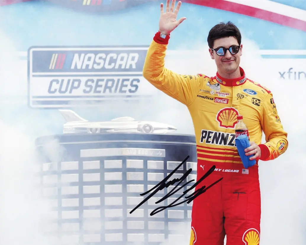 Autographed 2023 Joey Logano #22 Pennzoil Daytona 500 Race (Driver Intros) Penske Signed 8X10 Inch Picture Nascar Photo With Coa 1