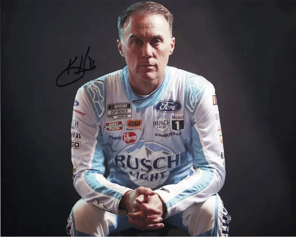 Autographed 2023 Kevin Harvick #4 Busch Beer Final Season (Retirement) Media Day Signed 8X10 Inch Picture Nascar Photo With Coa 1