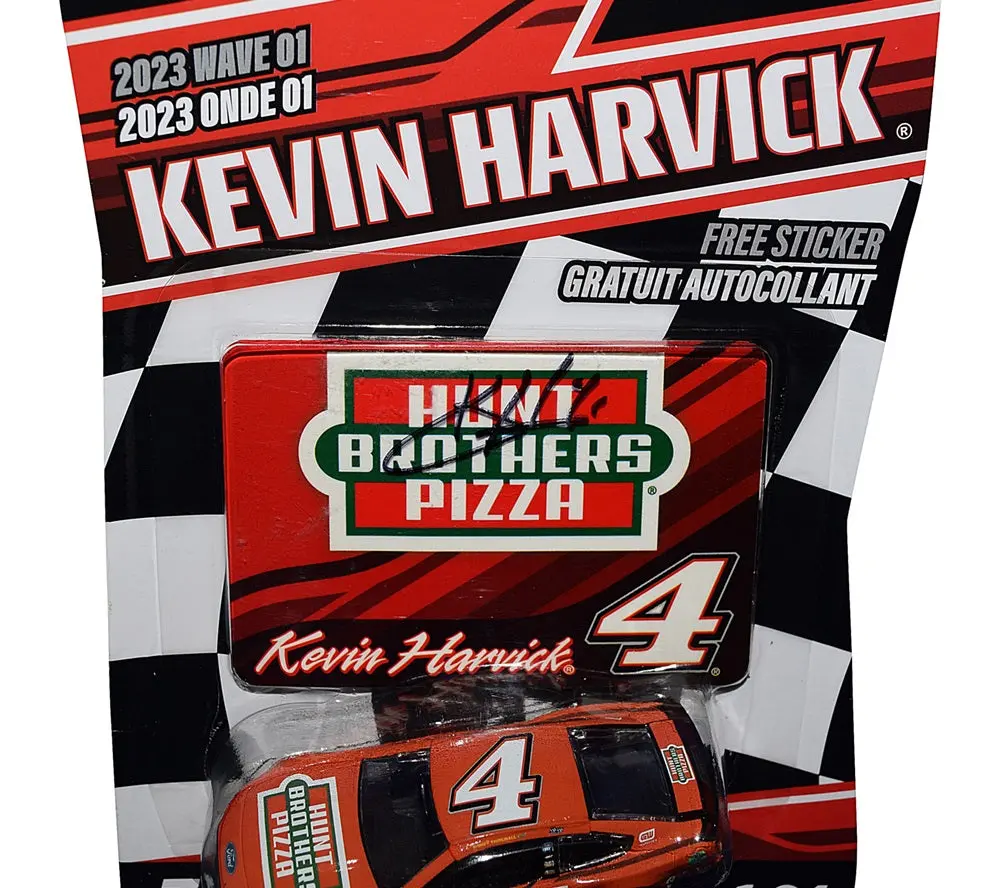 Autographed 2023 Kevin Harvick #4 Hunt Brothers Pizza Red (Final Season) Wave 01 Signed Nascar Authentics 1/64 Scale Diecast Car With Coa 2