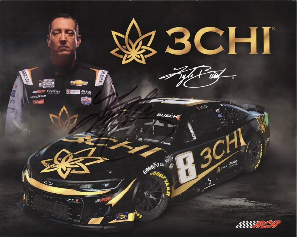 Autographed 2023 Kyle Busch #8 Richard Childress Racing (3Chi Next Gen Car) Official Hero Card Signed 8X10 Inch Picture Nascar Photo With Coa 1