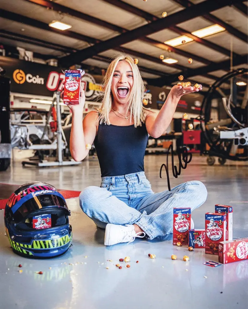 Autographed 2023 Natalie Decker #08 Cracker Jill Racing (Xfinity Series) Charlotte Race Signed 8X10 Inch Picture Nascar Photo With Coa 1