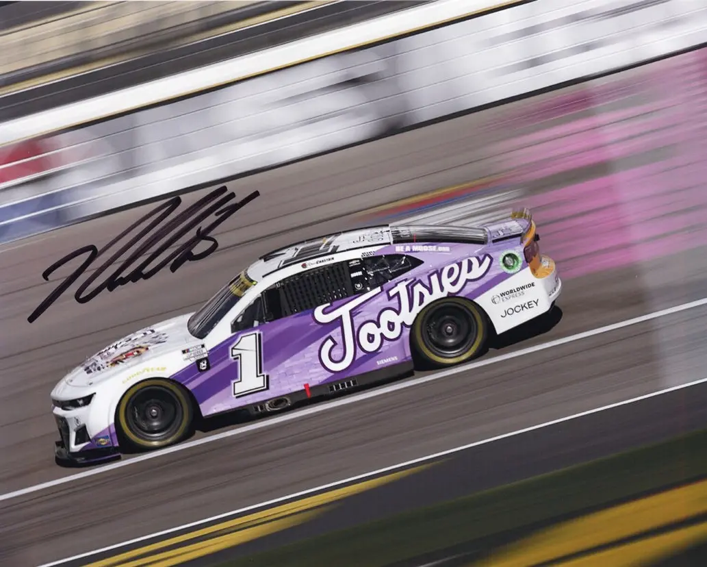 Autographed 2023 Ross Chastain #1 Tootsies Racing Las Vegas Race (Trackhouse) Signed 8X10 Inch Nascar Photo With Coa 1