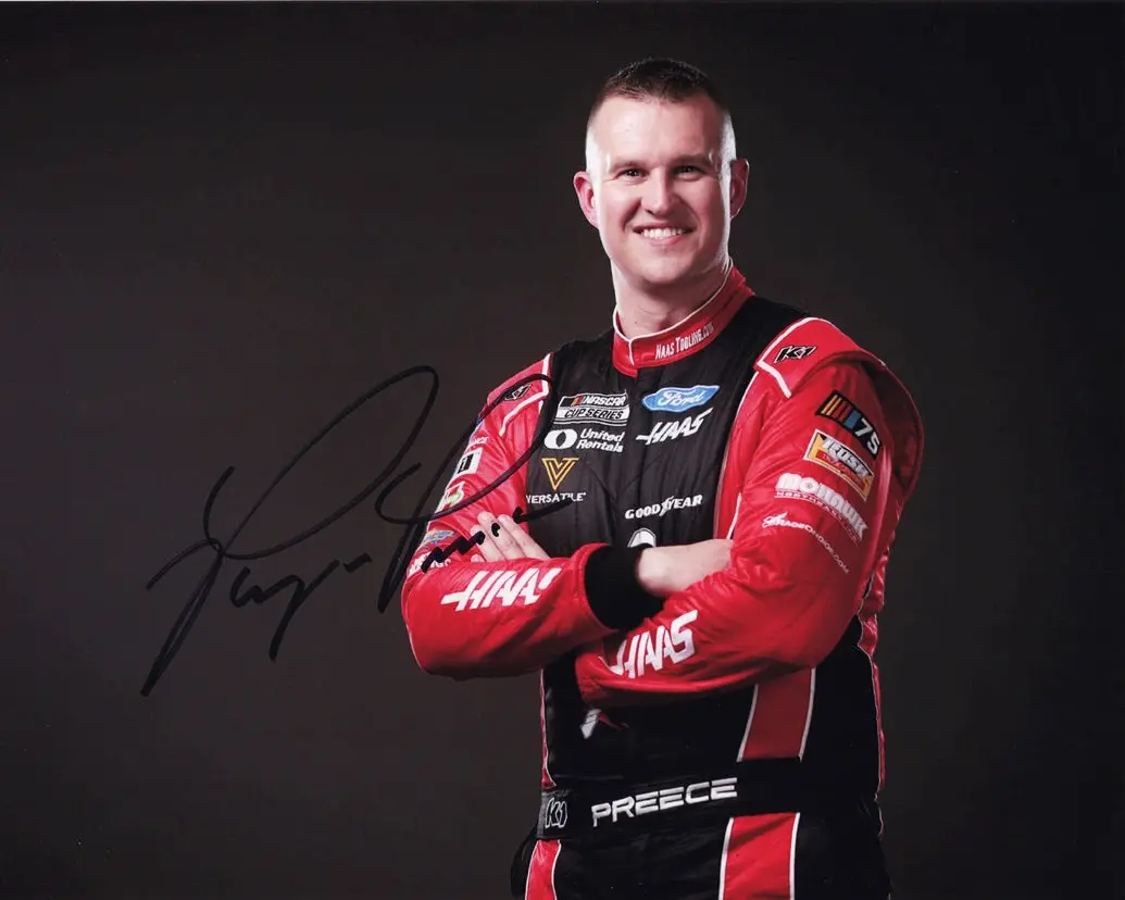 Autographed 2023 Ryan Preece #41 Stewart-Haas Racing (Media Day) Nascar Cup Series Signed 8X10 Inch Picture Nascar Photo With Coa 1