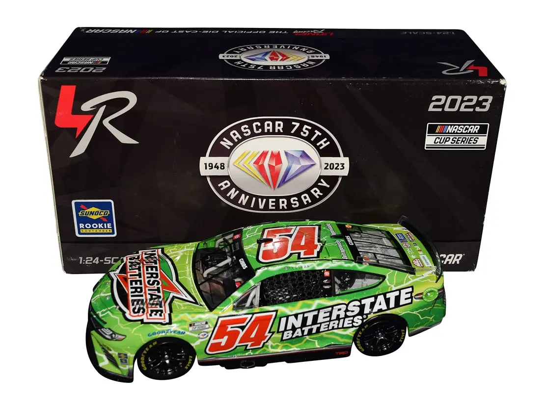 Autographed 2023 Ty Gibbs #54 Interstate Batteries Racing (Joe Gibbs Toyota) Rookie Season Signed Lionel 1/24 Scale Nascar Diecast With Coa (1 Of Only 768 Produced) 1