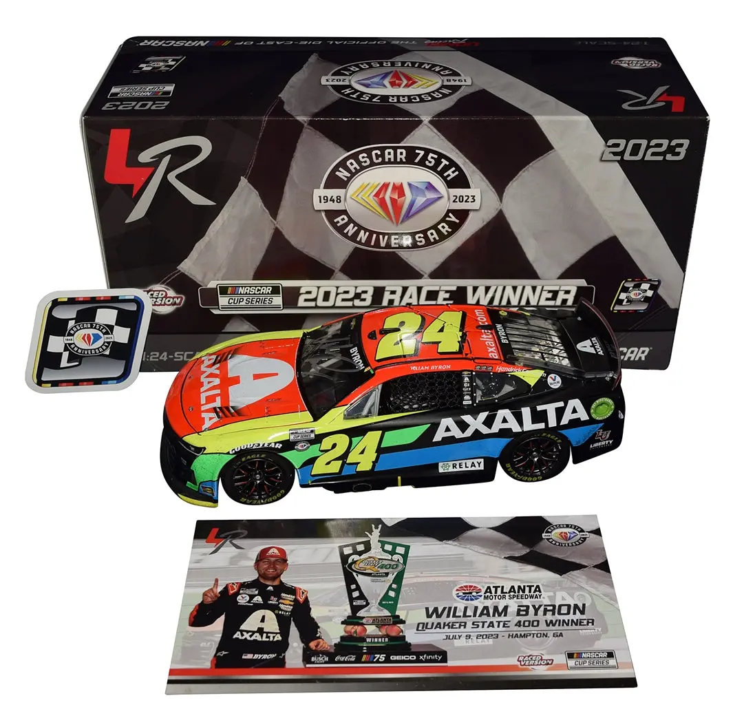 Autographed 2023 William Byron #24 Axalta Racing Atlanta Win (Raced Version) Signed Lionel 1/24 Scale Nascar Diecast With Coa (1 Of Only 516 Produced) 1