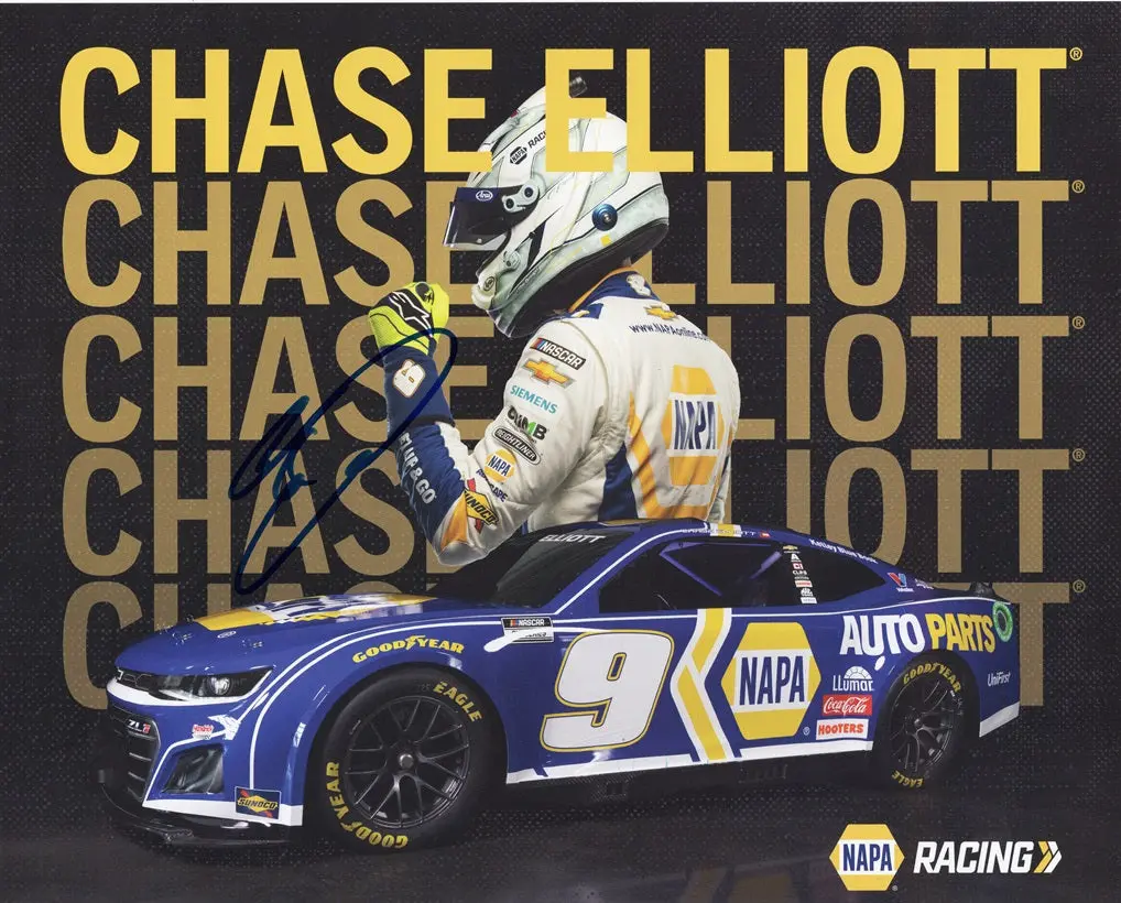 Autographed 2024 Chase Elliott #9 Napa Racing Official Hero Card (Next Gen Camaro) Signed 8X10 Inch Picture Nascar Glossy Photo With Coa 1
