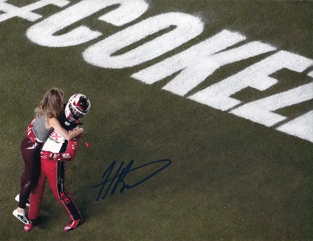 Autographed 2024 Harrison Burton #21 Wood Brothers Racing Daytona Win (1St Career Victory) Signed 9X11 Inch Picture Nascar Glossy Photo With Coa 1