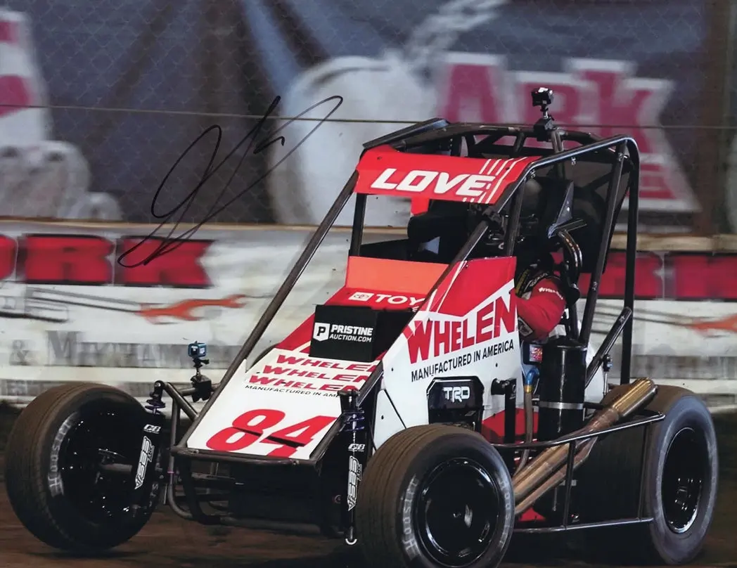 Autographed 2024 Jesse Love #84 Whelen Racing Chili Bowl Nationals (Sprint Dirt Car) Signed 9X11 Inch Picture Nascar Glossy Photo With Coa 1