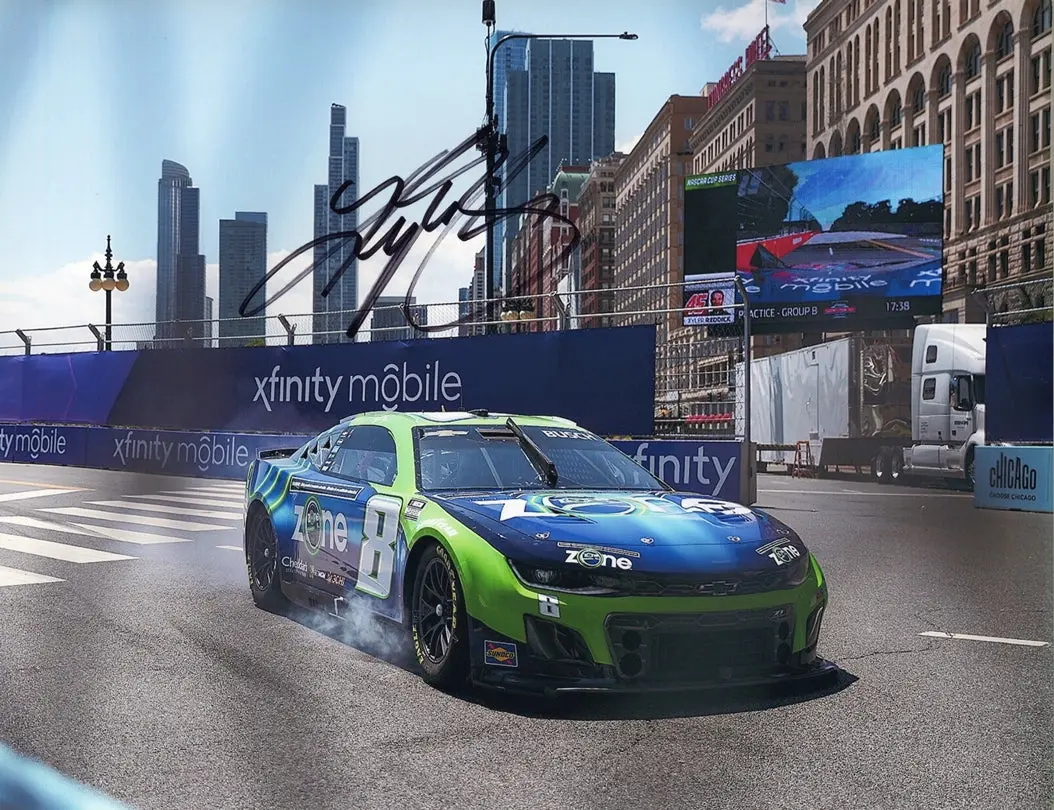 Autographed 2024 Kyle Busch #8 Zone Camaro Team Chicago Street Race (Richard Childress Racing) Signed 9X11 Inch Nascar Glossy Photo With Coa 1