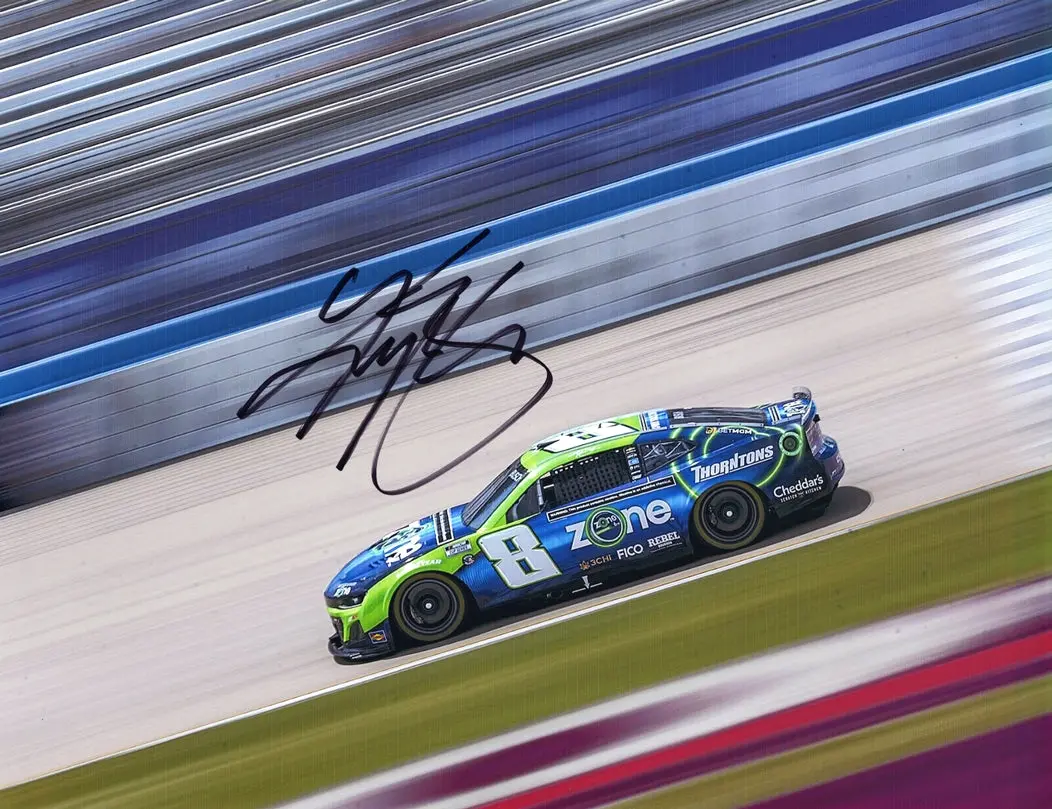 Autographed 2024 Kyle Busch #8 Zone Camaro Team Nashville Superspeedway (Childress Racing) Signed 9X11 Inch Nascar Glossy Photo With Coa 1