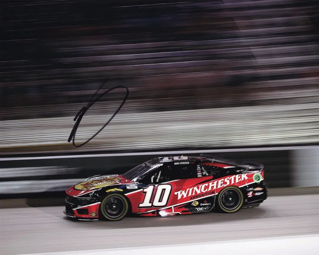 Autographed 2024 Noah Gragson #10 Winchester Racing Bristol Night Race (Stewart-Haas) Signed 8X10 Inch Picture Nascar Glossy Photo With Coa 1