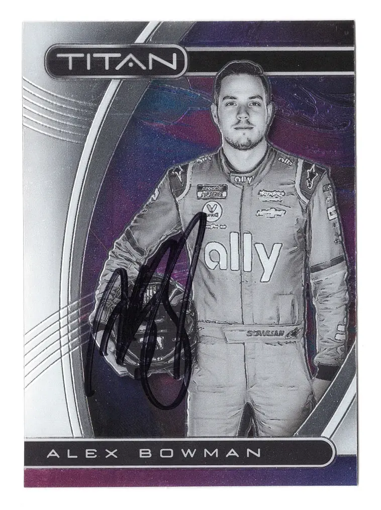 Autographed Alex Bowman 2021 Panini Chronicles Racing Titan (#48 Ally Team) Signed Collectible Nascar Trading Card With Coa 1