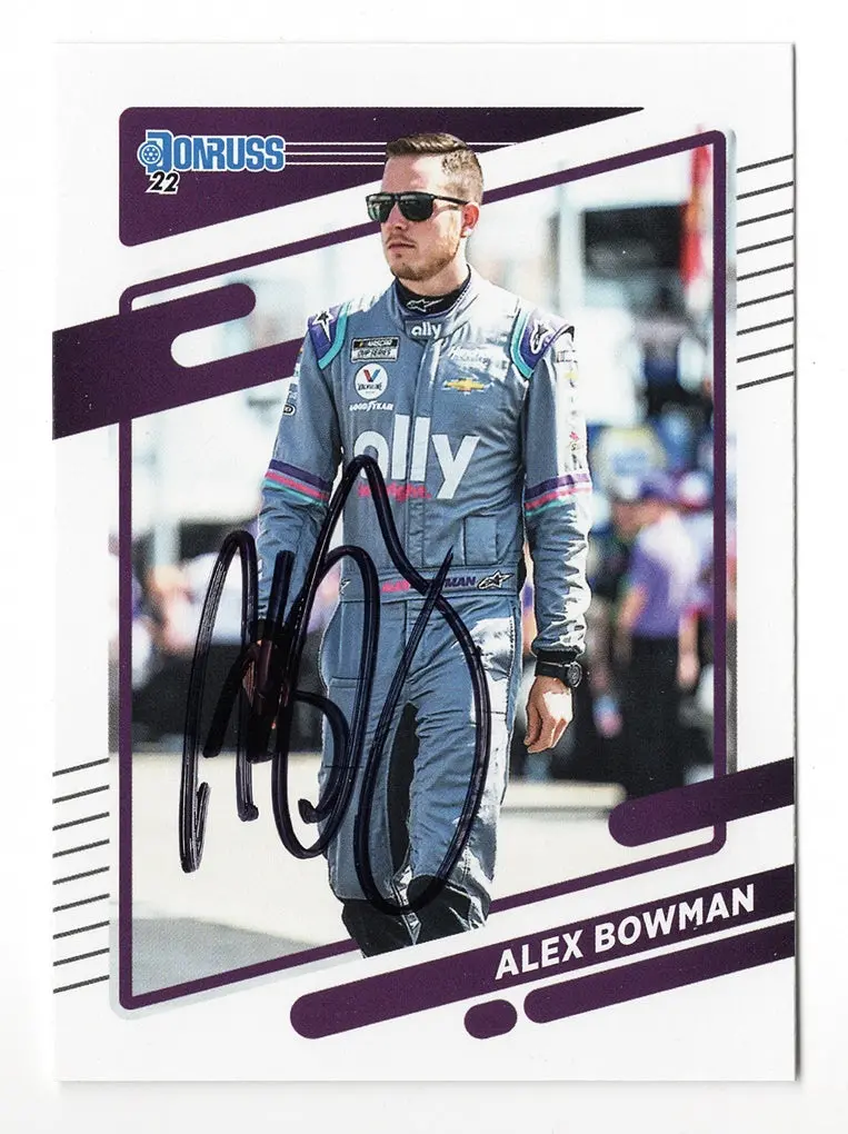 Autographed Alex Bowman 2022 Donruss Racing (#48 Ally Driver) Hendrick Motorsports Signed Collectible Nascar Trading Card With Coa 1