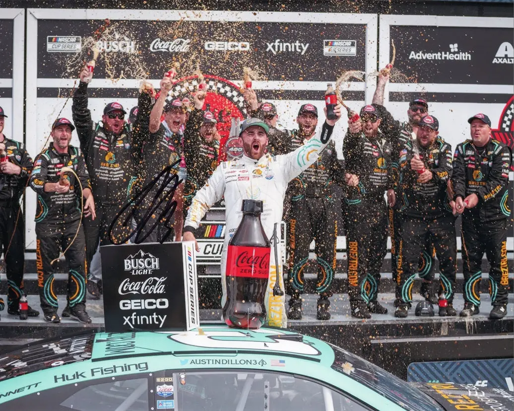 Autographed 2022 Austin Dillon #3 Breztri Racing Daytona Race Win (Victory Lane Celebration) Rcr Team Signed 8X10 Inch Picture Nascar Glossy Photo With Coa 1