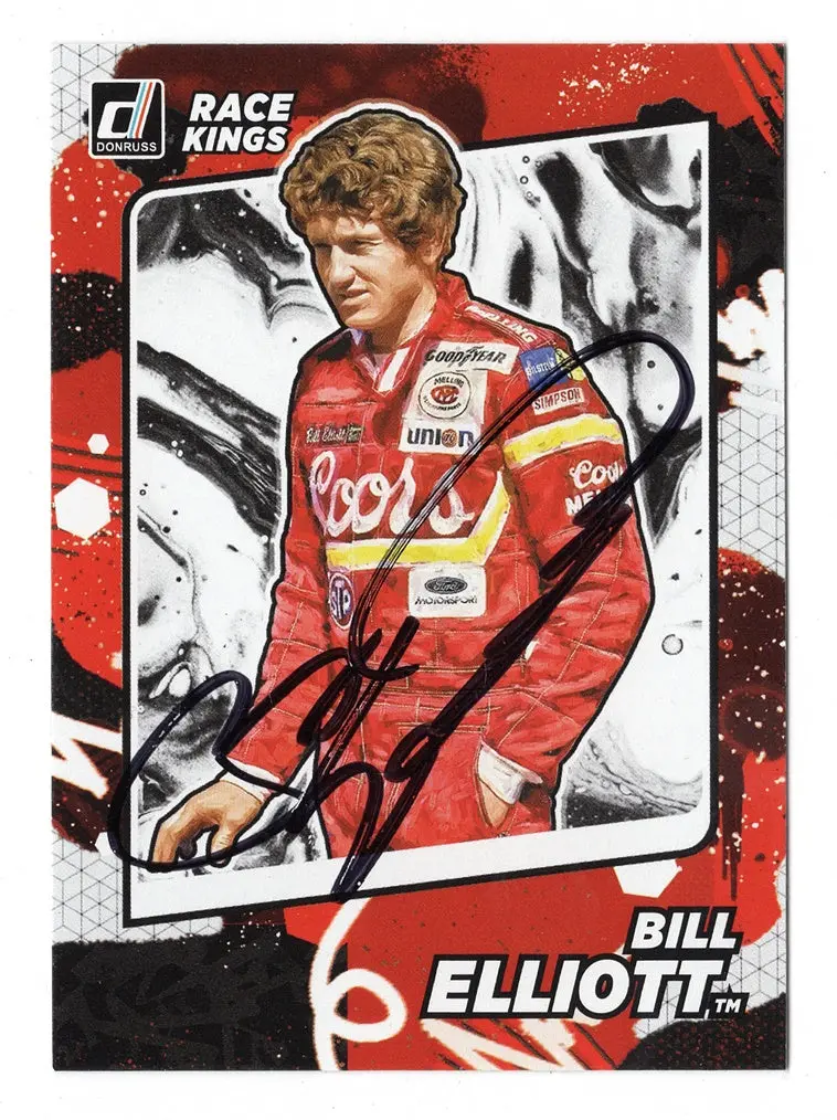 Autographed Bill Elliott 2022 Donruss Racing Race Kings (#9 Coors Team) Rare Insert Signed Collectible Nascar Trading Card With Coa 1