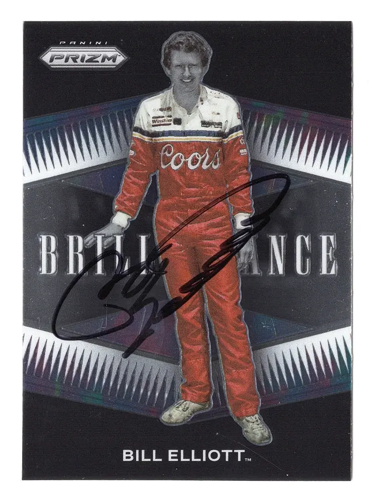 Autographed Bill Elliott 2022 Panini Prizm Racing Brilliance (#9 Coors Team) Insert Signed Nascar Collectible Trading Card With Coa 1