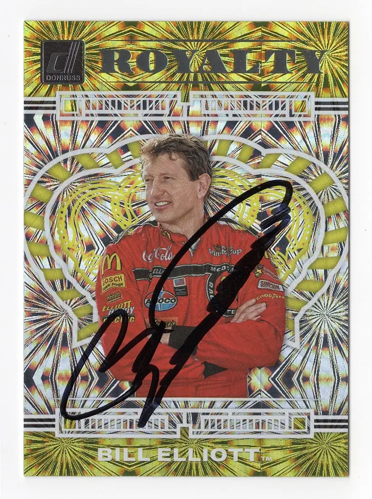 Autographed Bill Elliott 2023 Donruss Racing Royalty Rare Insert Signed Nascar Collectible Trading Card With Coa 1