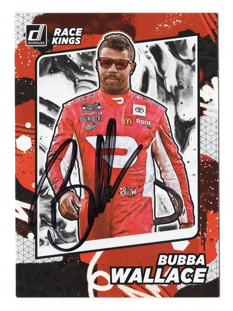 Autographed Bubba Wallace 2022 Donruss Racing Race Kings (#23 Door Dash) 23Xi Team Signed Nascar Collectible Trading Card With Coa 1