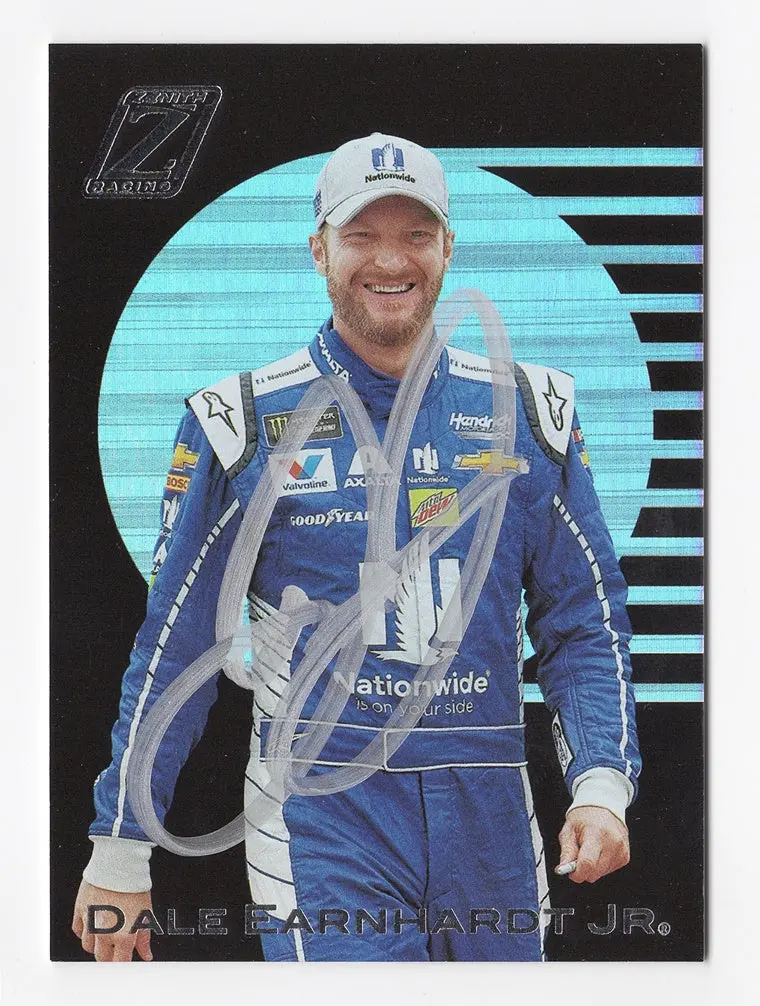 Autographed Dale Earnhardt Jr. 2021 Panini Chronicles Racing Zenith (#88 Nationwide Team) Signed Nascar Collectible Trading Card With Coa 1