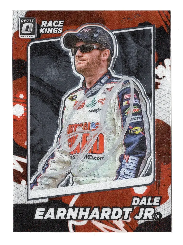 Autographed Dale Earnhardt Jr. 2022 Donruss Optic Racing Race Kings Signed Nascar Collectible Trading Card With Coa 1