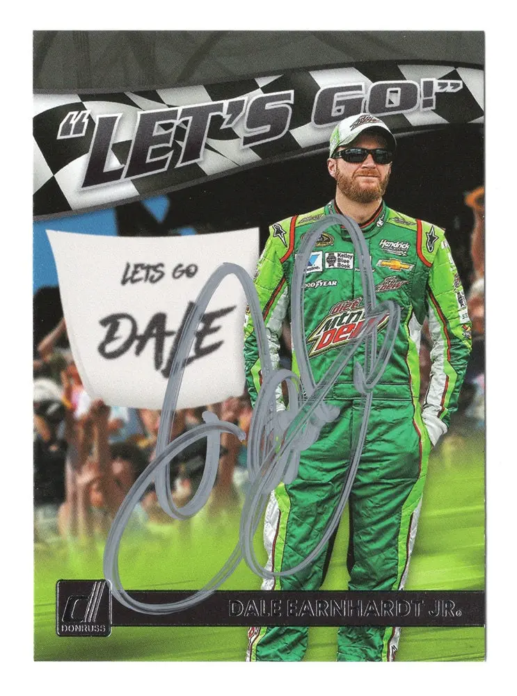 Autographed Dale Earnhardt Jr. 2023 Donruss Racing Lets Go Dale (#88 Diet Dew) Rare Insert Signed Nascar Collectible Trading Card With Coa 1