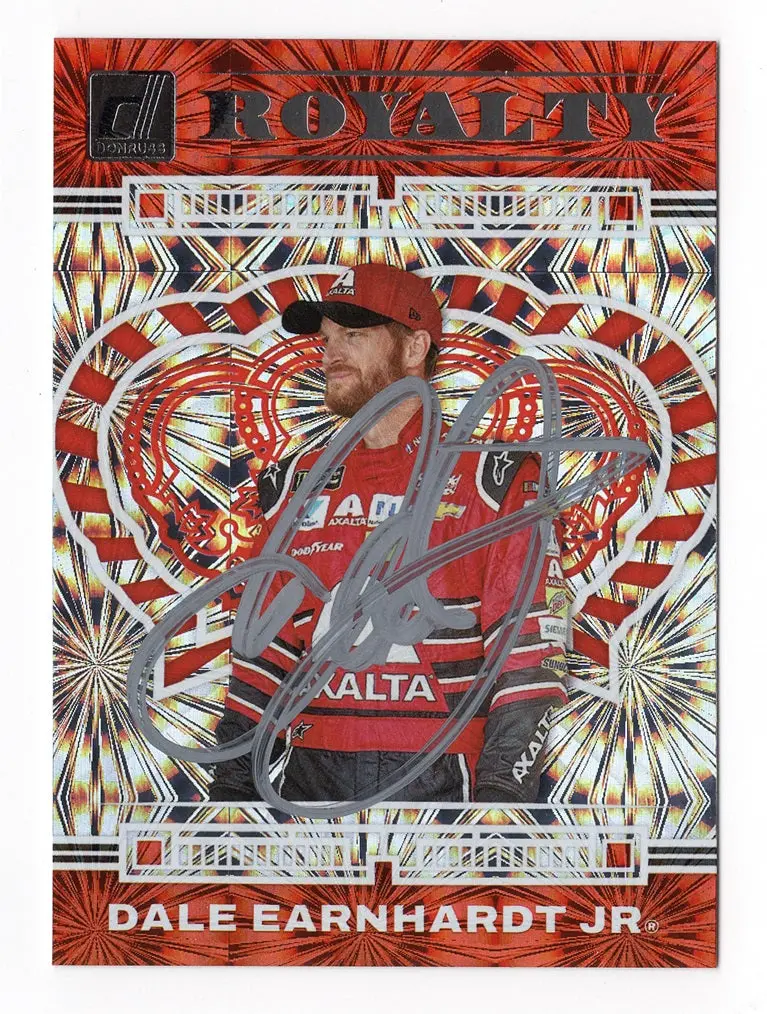 Autographed Dale Earnhardt Jr. 2023 Donruss Racing Royalty (#88 Axalta Final Race) Insert Signed Nascar Collectible Trading Card With Coa 1