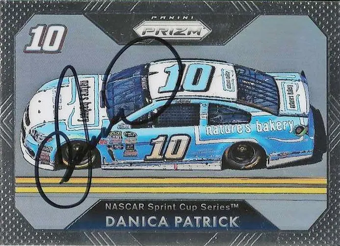 Autographed Danica Patrick 2016 Panini Prizm Racing (#10 Nature's Bakery Team) Signed Collectible Nascar Trading Card With Coa 1