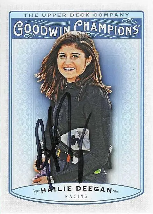 Autographed Hailie Deegan 2019 The Upper Deck Company Racing Goodwin Champions Signed Collectible Nascar Trading Card With Coa 1