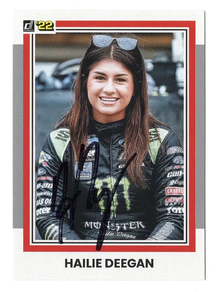 Autographed Hailie Deegan 2022 Donruss Racing Dirt Princess Rare Gray Parallel Insert Signed Nascar Collectible Trading Card With Coa 1